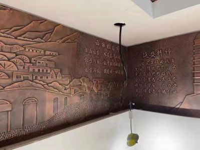 紫銅鍛造室內裝飾浮雕墻