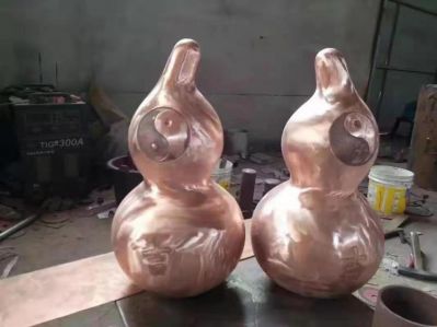 太極葫蘆鍛銅雕塑