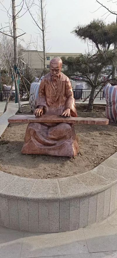 紫銅鍛造人物圓雕