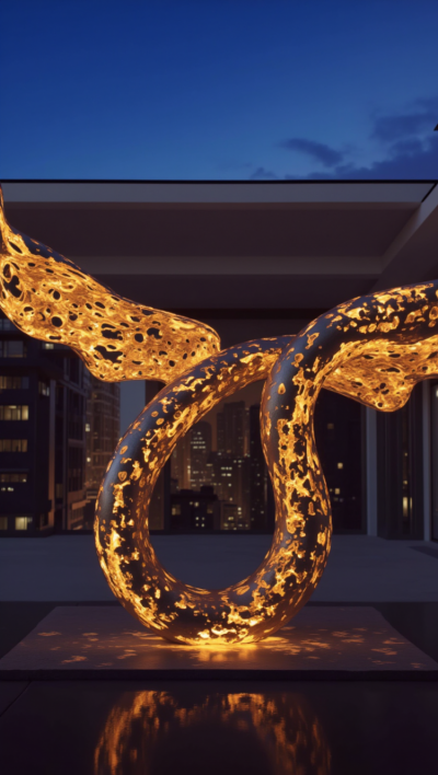 不銹鋼鏤空發光不銹鋼翅膀雕塑