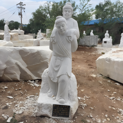 行傭供母漢白玉二十四孝人物雕塑