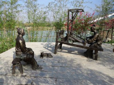 賣身葬父二十四孝鑄銅情景人物雕塑