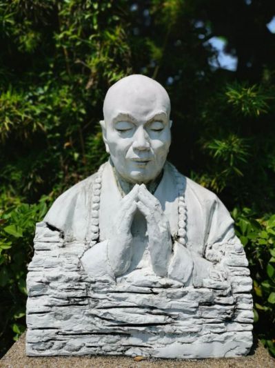 禪宗六祖慧能高僧石雕半身像