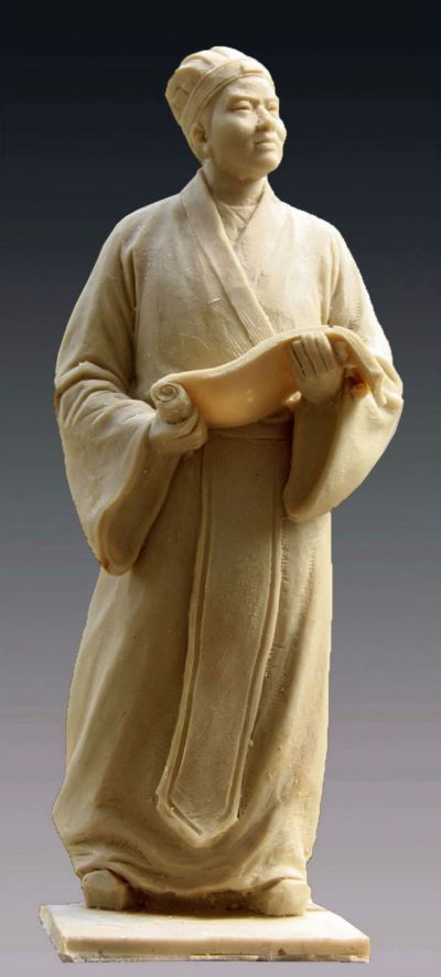 漢白玉石雕景觀歷史古代定制四大發明造紙術人物蔡倫雕塑