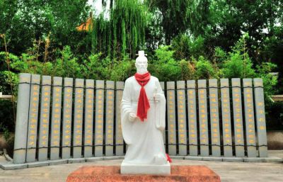 漢白玉石雕戶外歷史名人軍事家人物景觀孫武孫子雕塑