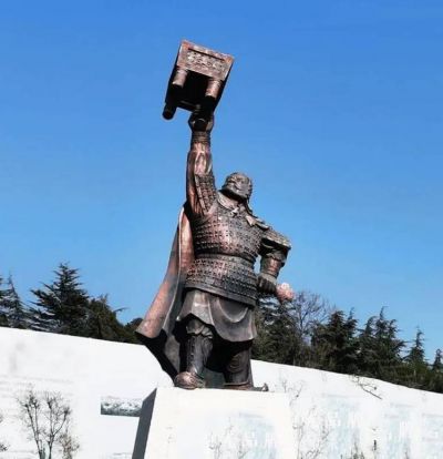 歷史上杰出的軍事家擺件景區(qū)廣場(chǎng)大型玻璃鋼仿銅項(xiàng)羽雕塑