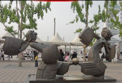 景觀公園景觀石雕景觀創(chuàng)意跳舞的人物景觀雕塑