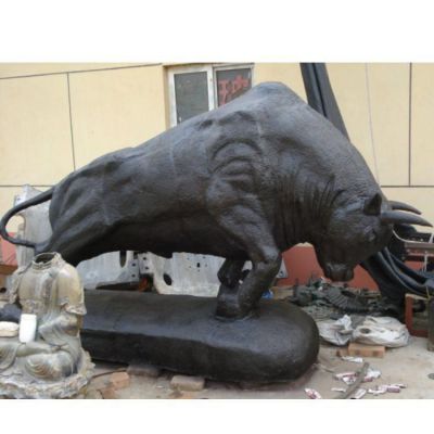 純銅鑄造開(kāi)荒牛雕塑