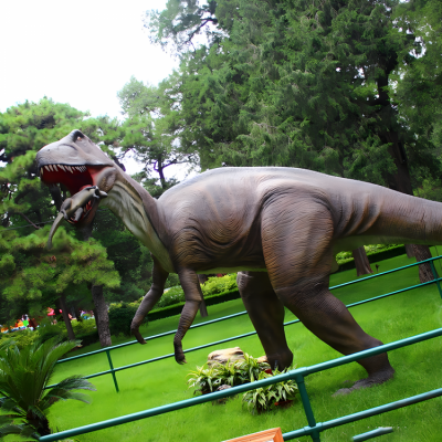 玻璃鋼仿真動物園林裝置落地大型擺件恐龍雕塑