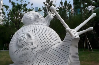 公園廣場大型小動(dòng)物景觀裝飾擺件不銹鋼鏤空蝸牛雕塑