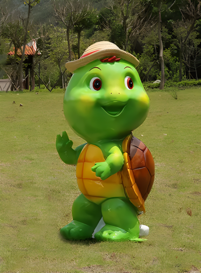 定制玻璃鋼卡通烏龜雕塑幼兒園商場游樂園美陳裝飾品