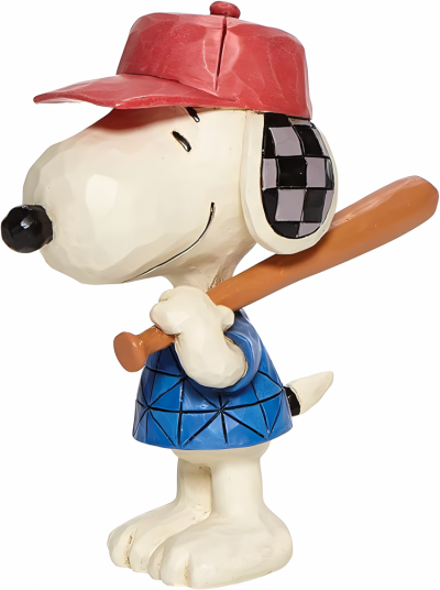 校園創(chuàng)意定制玻璃鋼卡通打棒球的Snoopy雕塑