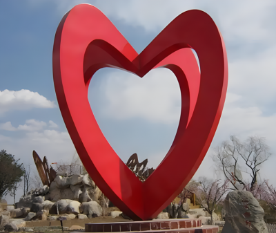 不銹鋼愛(ài)心雕塑