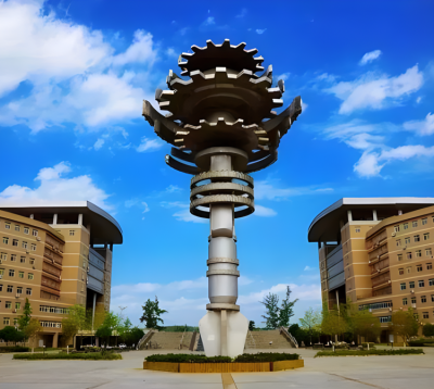 齒輪造型不銹鋼景觀雕塑