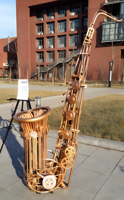 機械薩克斯雕塑