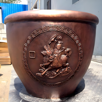 鑄銅水缸雕塑