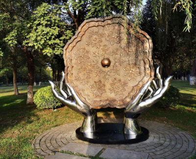 不銹鋼+鍛銅創意銅鏡