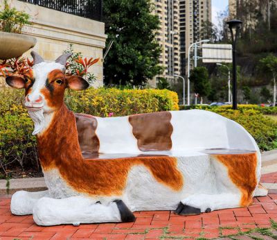 玻璃鋼仿真山羊座椅