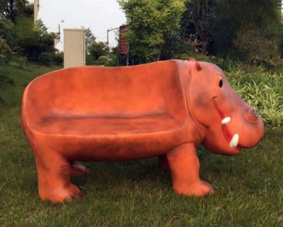 玻璃鋼河馬造型座椅