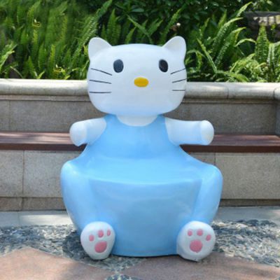 玻璃鋼貓咪造型座椅