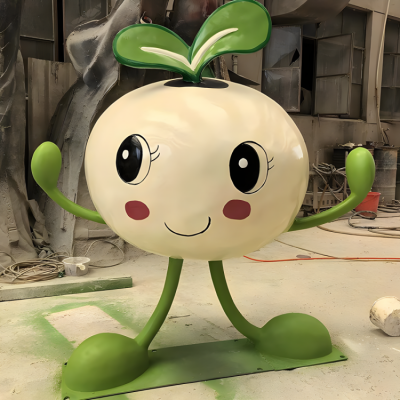 豌豆豆芽玻璃鋼卡通公仔雕塑