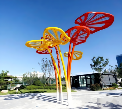 樹葉造型不銹鋼雕塑