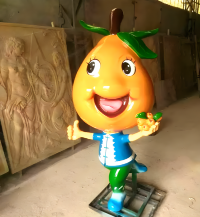 玻璃鋼卡通枇杷公仔