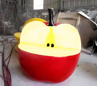 玻璃鋼仿真蘋果雕塑