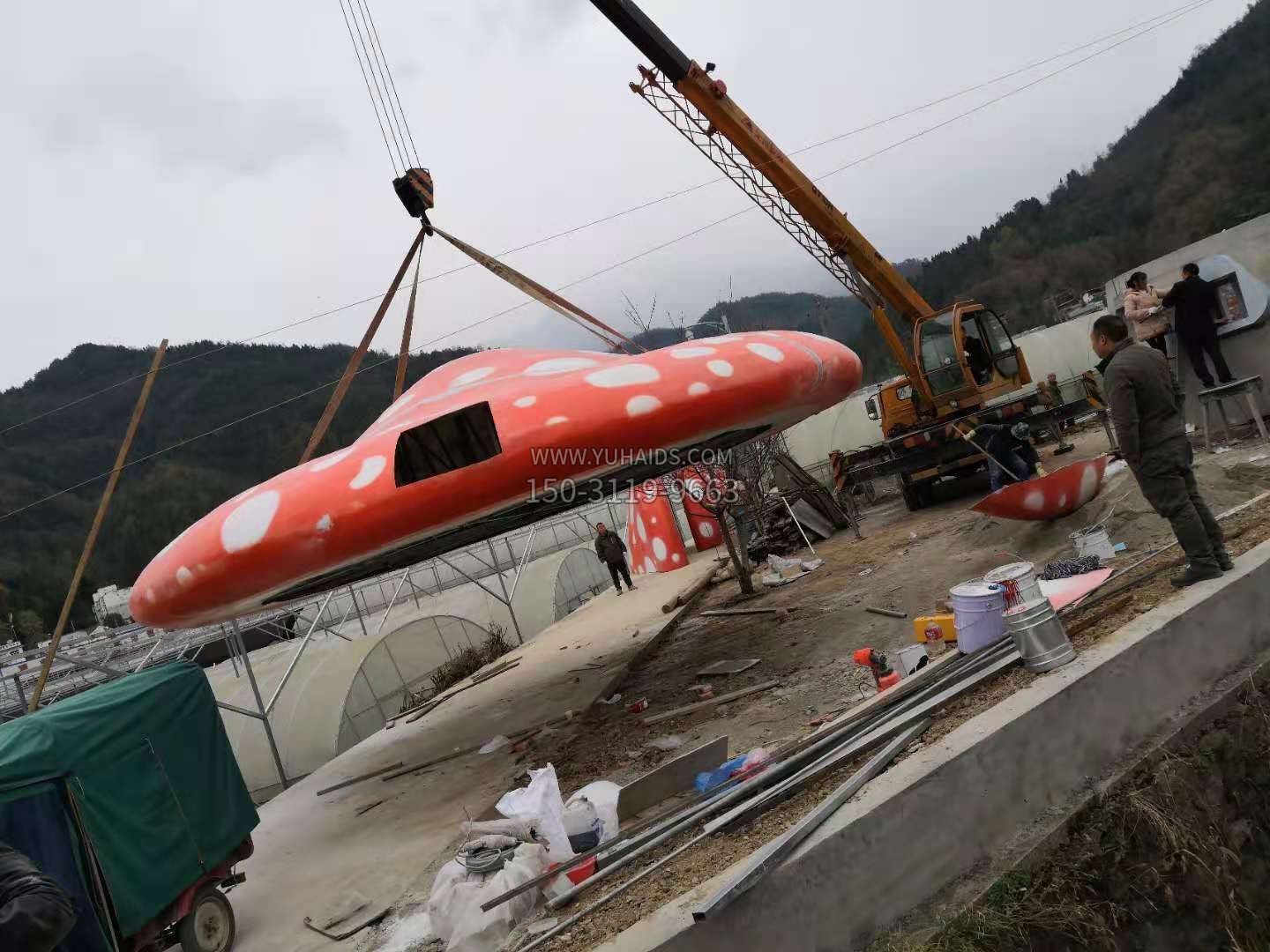 吊裝安裝蘑菇屋頂 吊裝安裝蘑菇屋頂