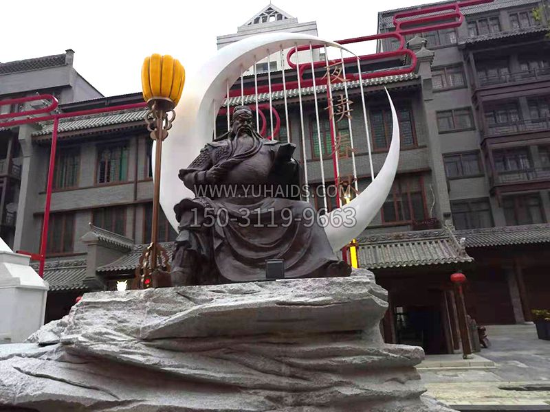 山西運(yùn)城關(guān)王廟關(guān)羽夜讀春秋雕塑效果 山西運(yùn)城關(guān)王廟關(guān)羽夜讀春秋雕塑效果