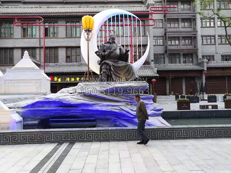 山西運(yùn)城關(guān)王廟關(guān)羽夜讀春秋雕塑 山西運(yùn)城關(guān)王廟關(guān)羽夜讀春秋雕塑