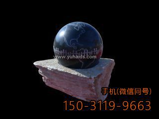 單層紅色、黑色大理石風水球