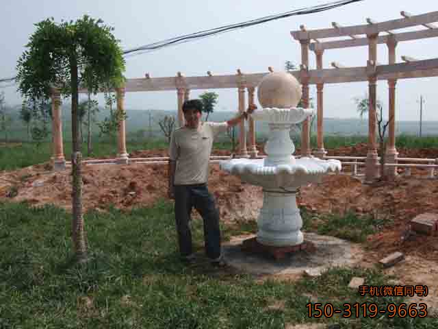 景觀園林晚霞紅雙層長(zhǎng)廊雕塑